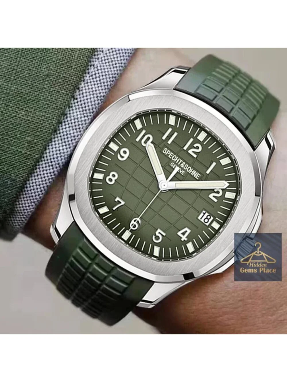 Men's Automatic Watch 40mm Sapphire Crystal Japan Movement Rubber Strap
